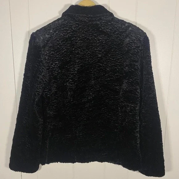 Vintage Black‎ Crushed Textured Velvet Jacket Blazer Small Goth Dark academia - Picture 7 of 14